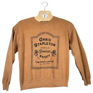 Chris Stapleton Tennessee Whiskey Sweatshirt‎ Brown Graphic Small